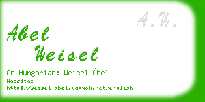abel weisel business card